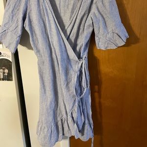 Gap large blue wrap dress